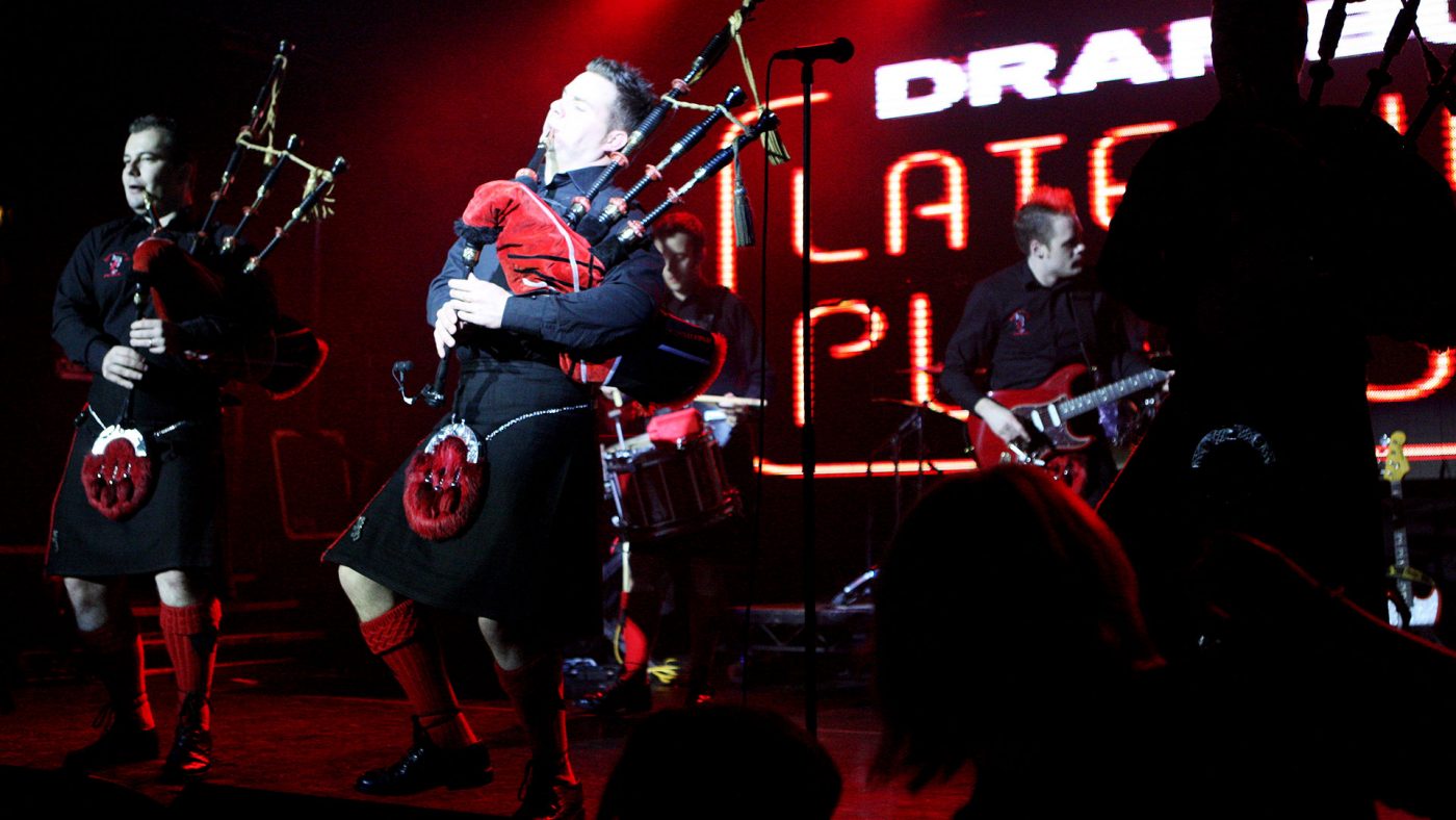 Red Hot Chilli Pipers are an ensemble consisting of pipers, guitarists, keyboards, and drummers formed in Scotland in 2002. Over the past ten years have seen the Red Hot Chilli Pipers become the most famous bagpipe band on the planet - ever!