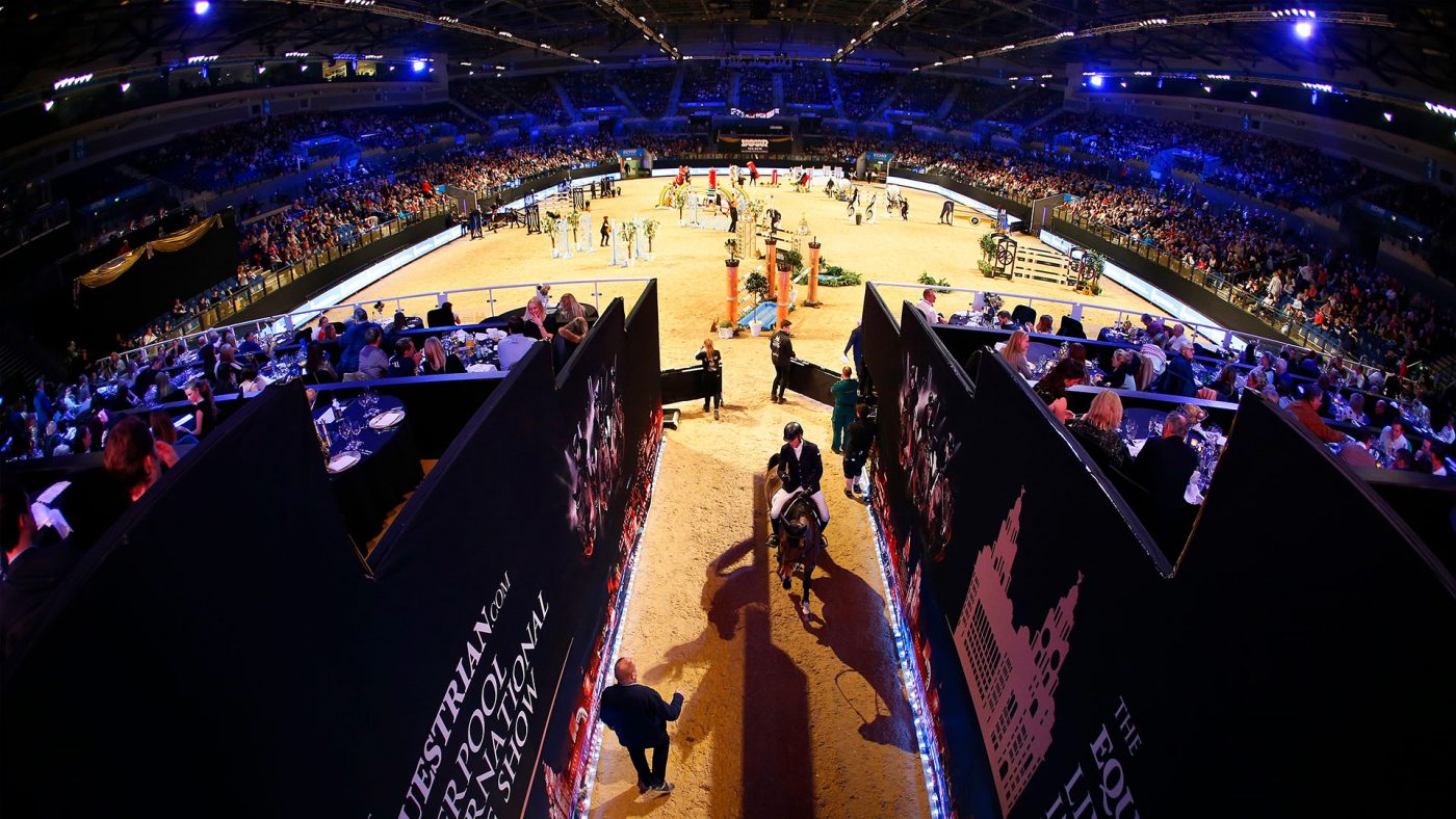 The VIPs always get an amazing view of the stunning show arena from the stylish VIP dining area and a chance to meet the stars at the Liverpool International Horse Show at the Echo Arena, Liverpool.